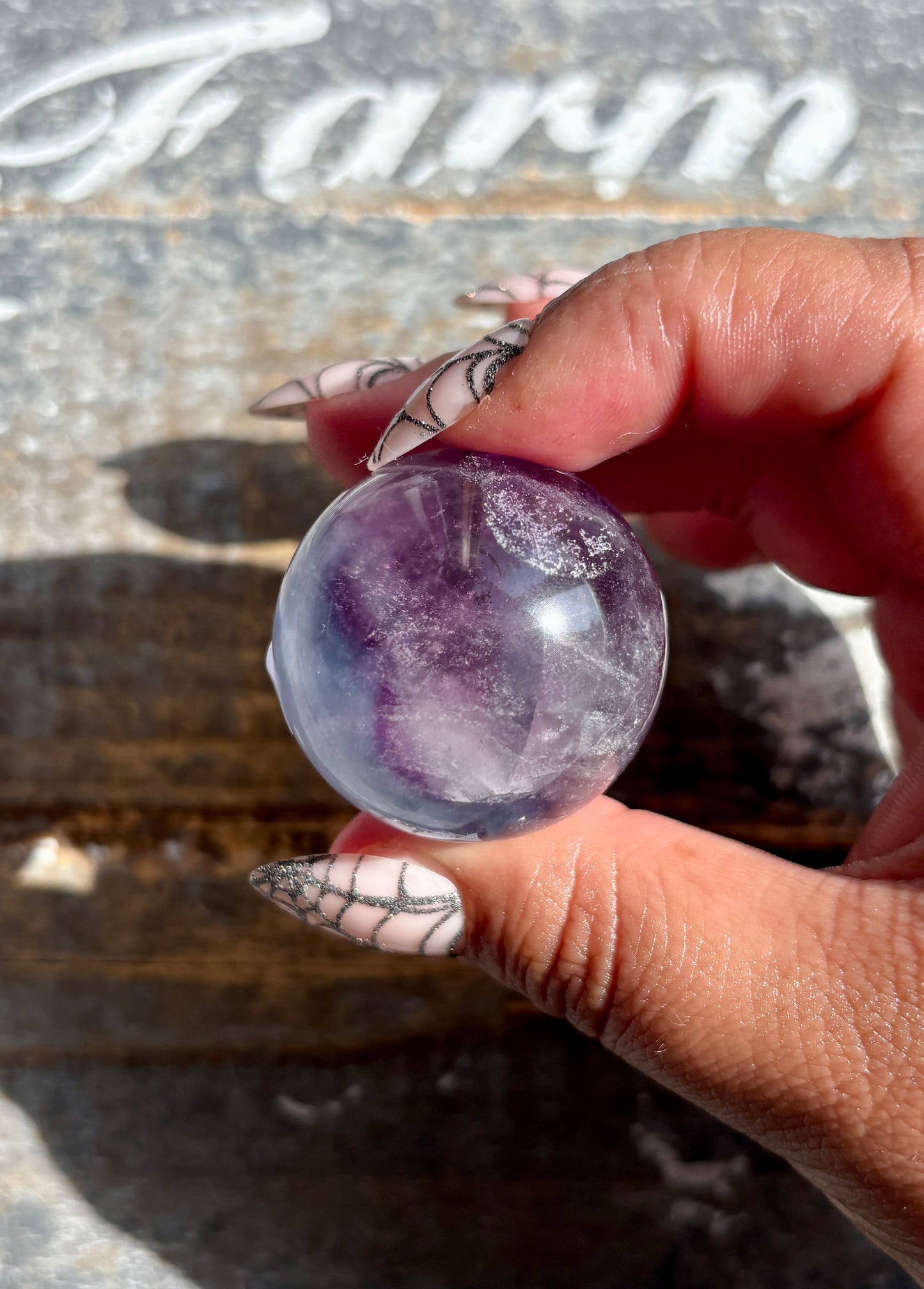 Gorgeous High Quality Rainbow Fluorite Sphere | Opt C
