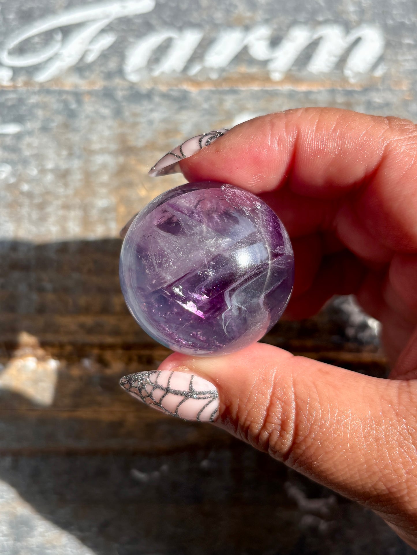 Gorgeous High Quality Rainbow Fluorite Sphere | Opt C