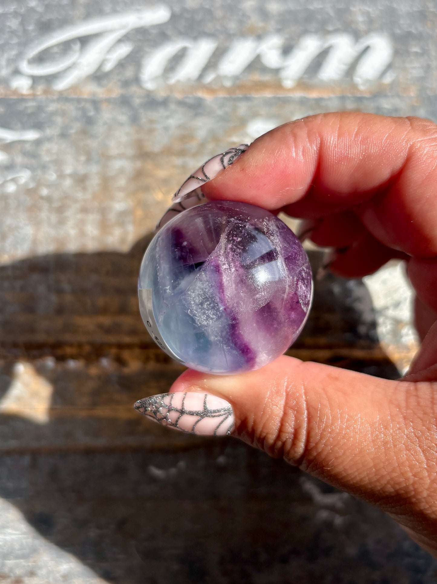 Gorgeous High Quality Rainbow Fluorite Sphere | Opt C