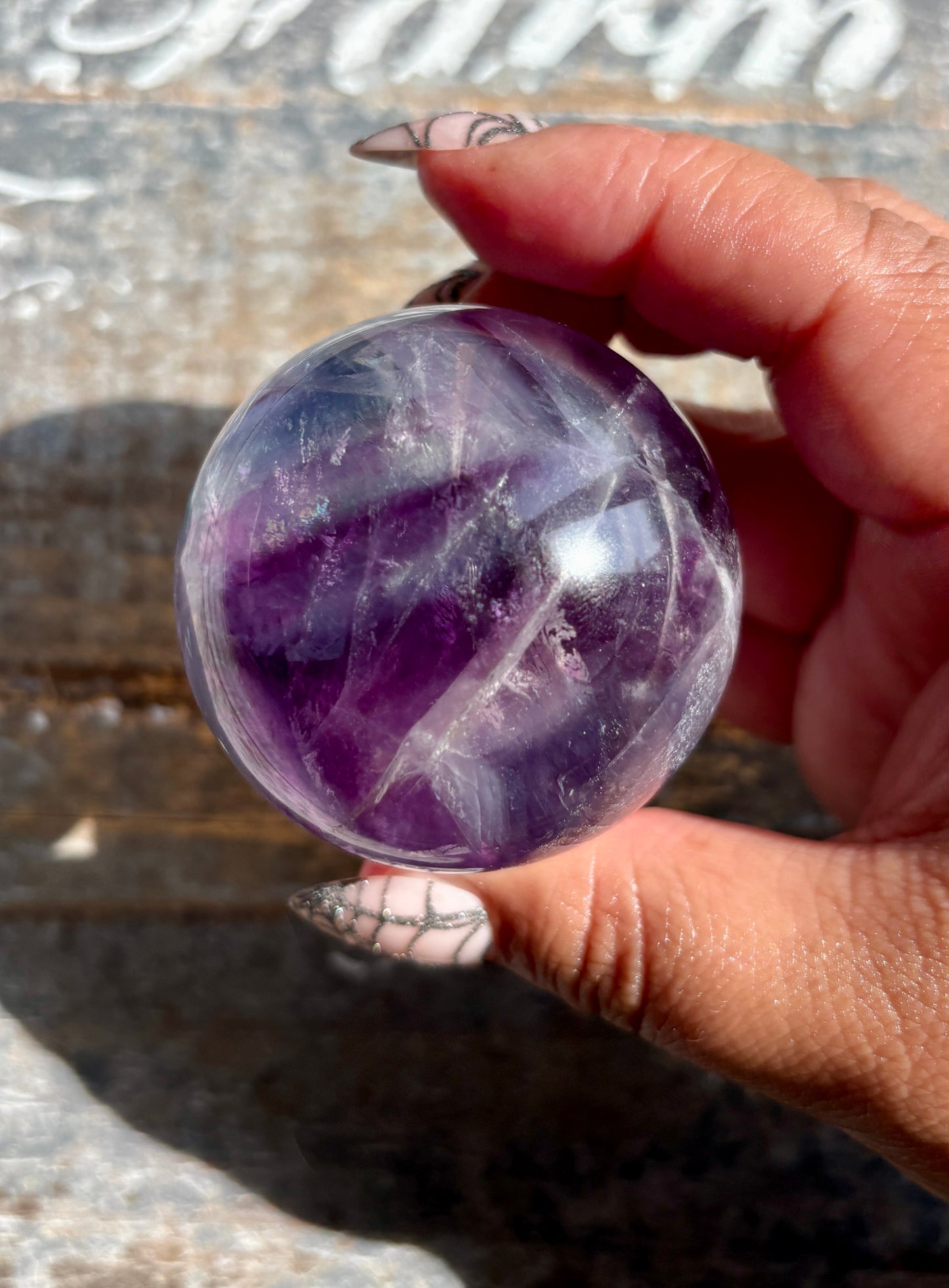 Gorgeous High Quality Rainbow Fluorite Sphere | Opt A