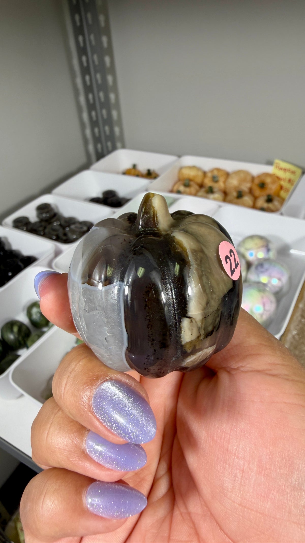 UV Reactive Volcano Agate Pumpkin | Opt 22