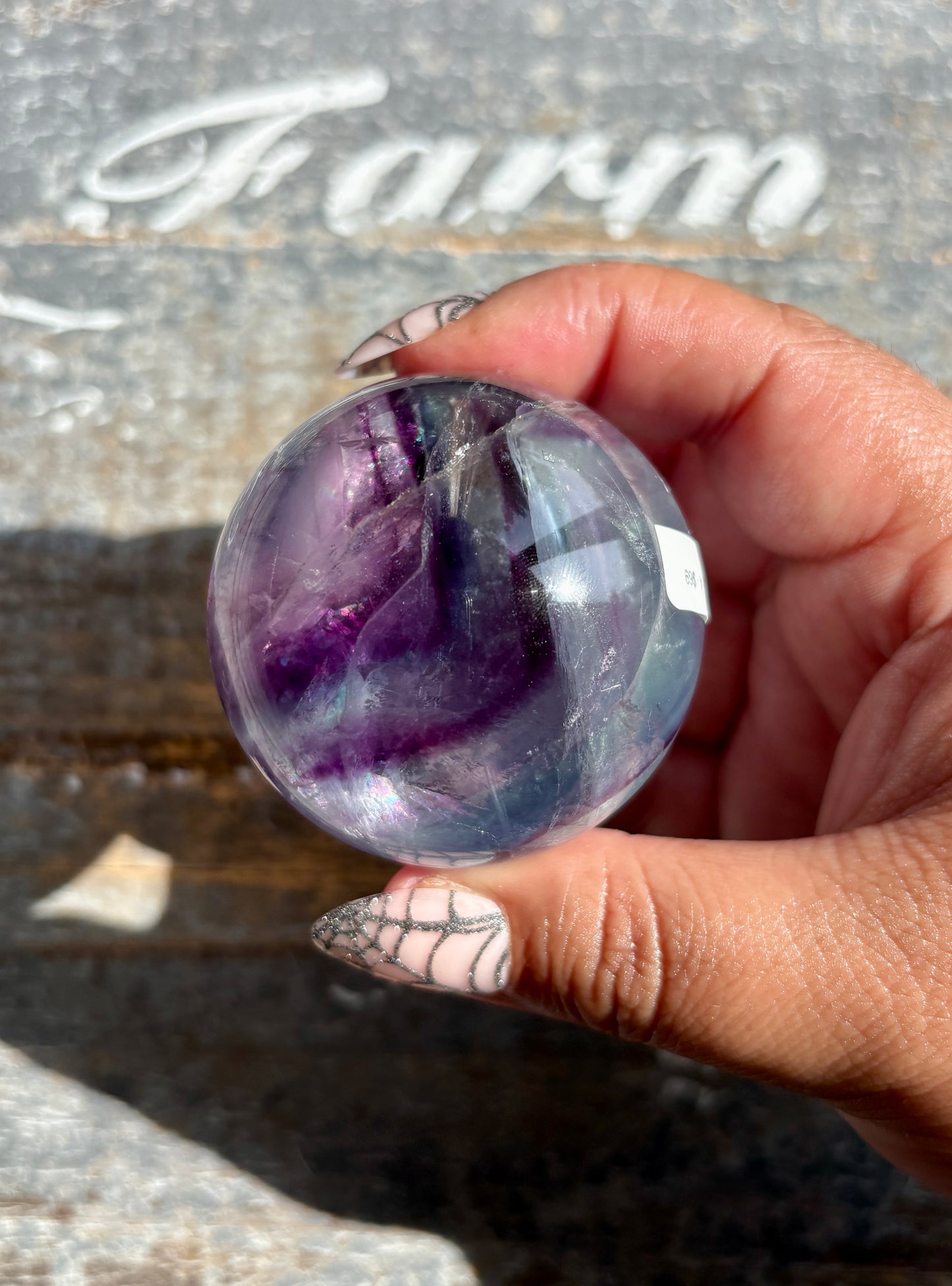 Gorgeous High Quality Rainbow Fluorite Sphere | Opt A