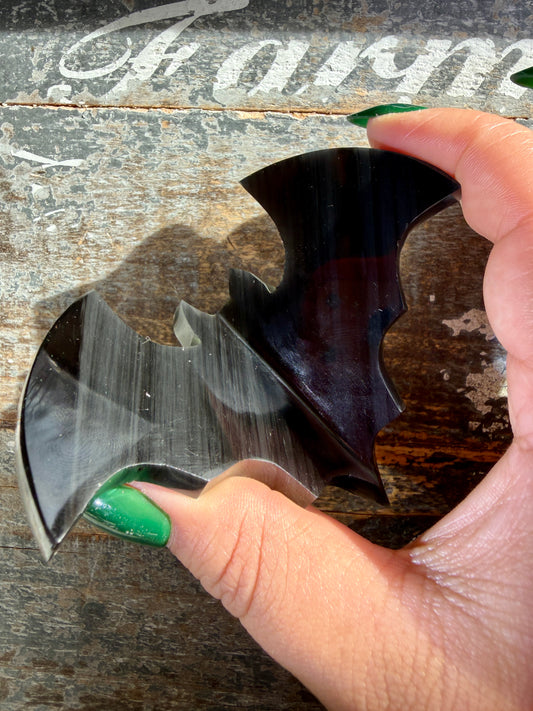Spooky Midnight Lace Obsidian Bat | Opt G