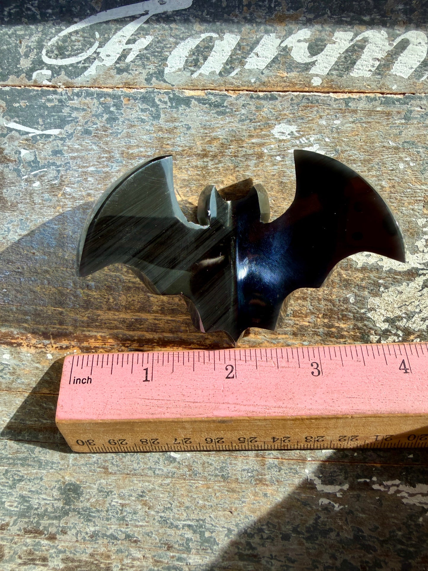 Spooky Midnight Lace Obsidian Bat | Opt F