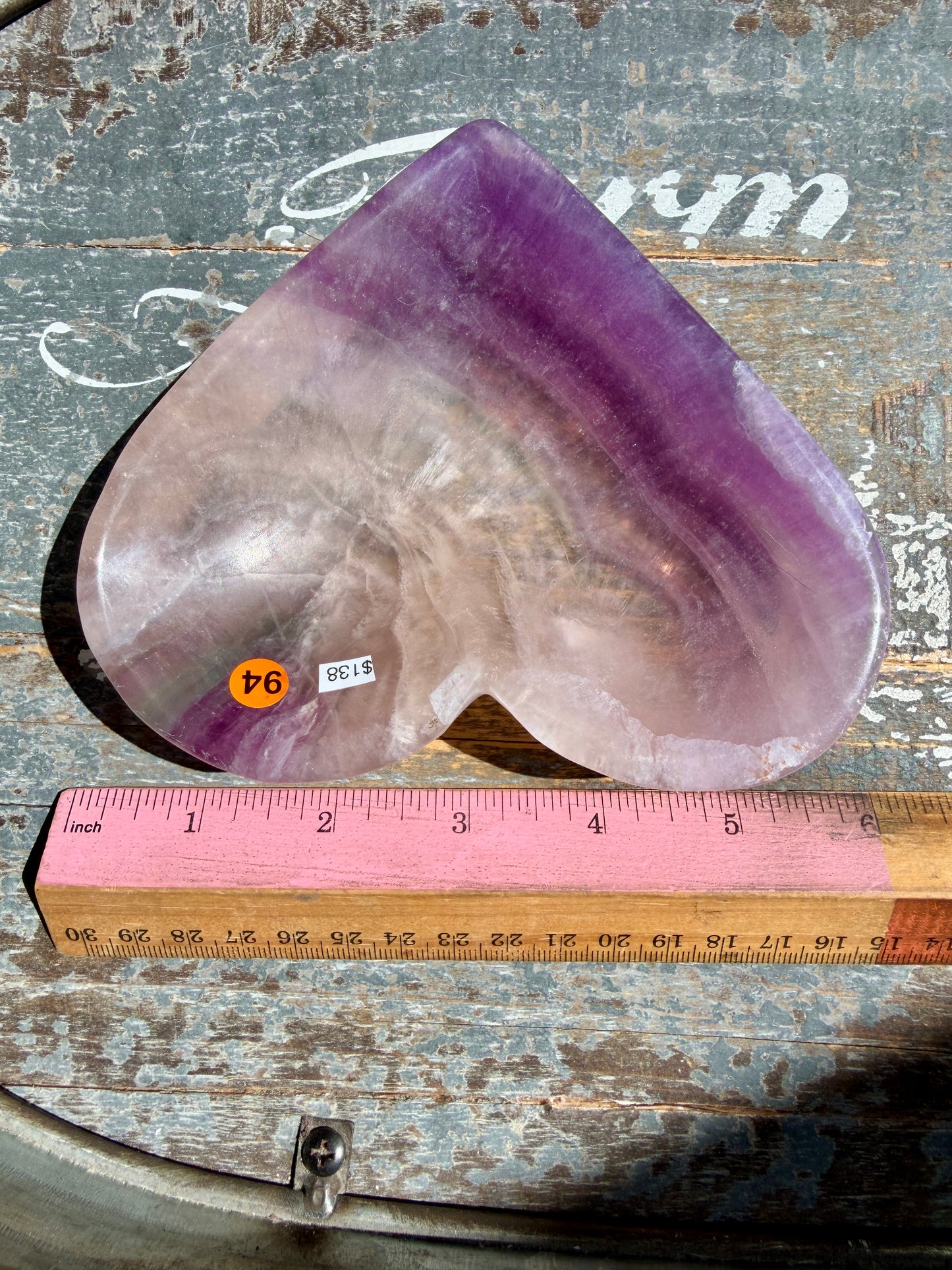 Gorgeous Silky Fluorite Heart Bowl | Opt 94