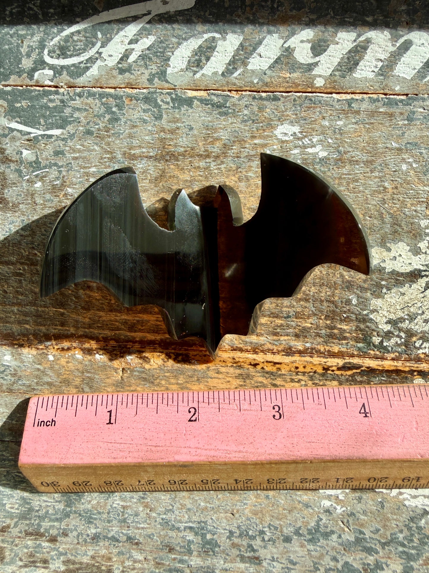 Spooky Midnight Lace Obsidian Bat | Opt E