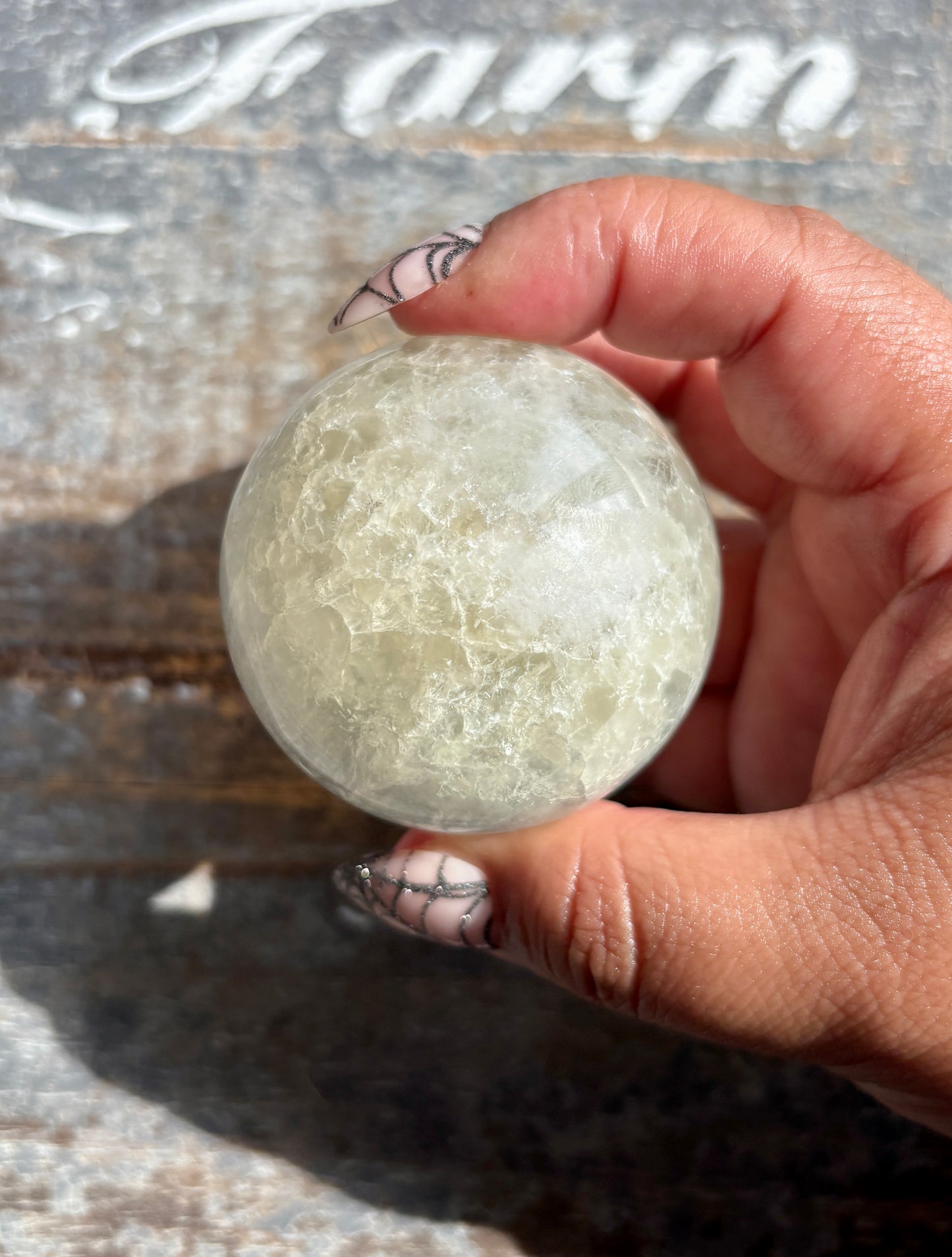 Gorgeous Mint Candy Fluorite Sphere | Opt K