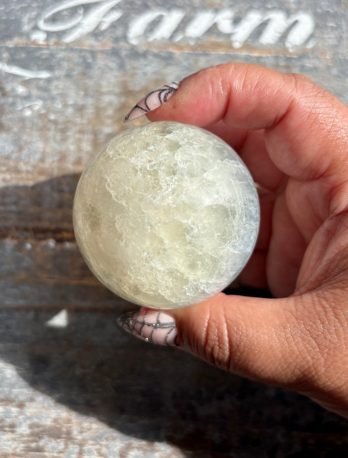Gorgeous Mint Candy Fluorite Sphere | Opt K