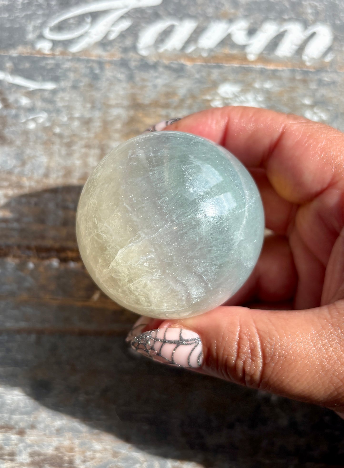 Gorgeous Mint Candy Fluorite Sphere | Opt K