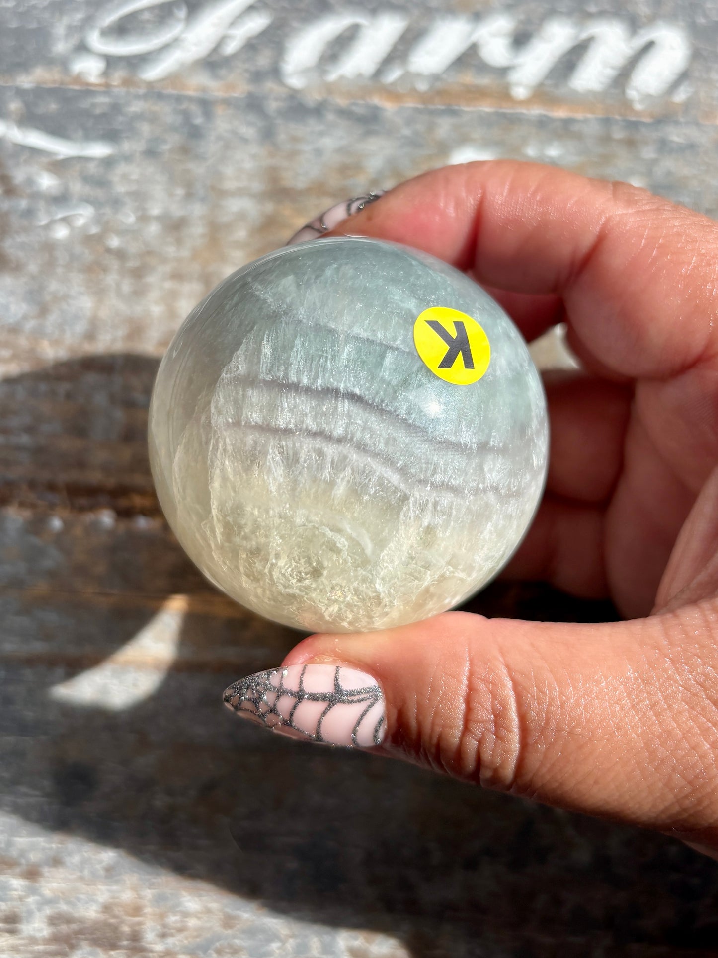 Gorgeous Mint Candy Fluorite Sphere | Opt K