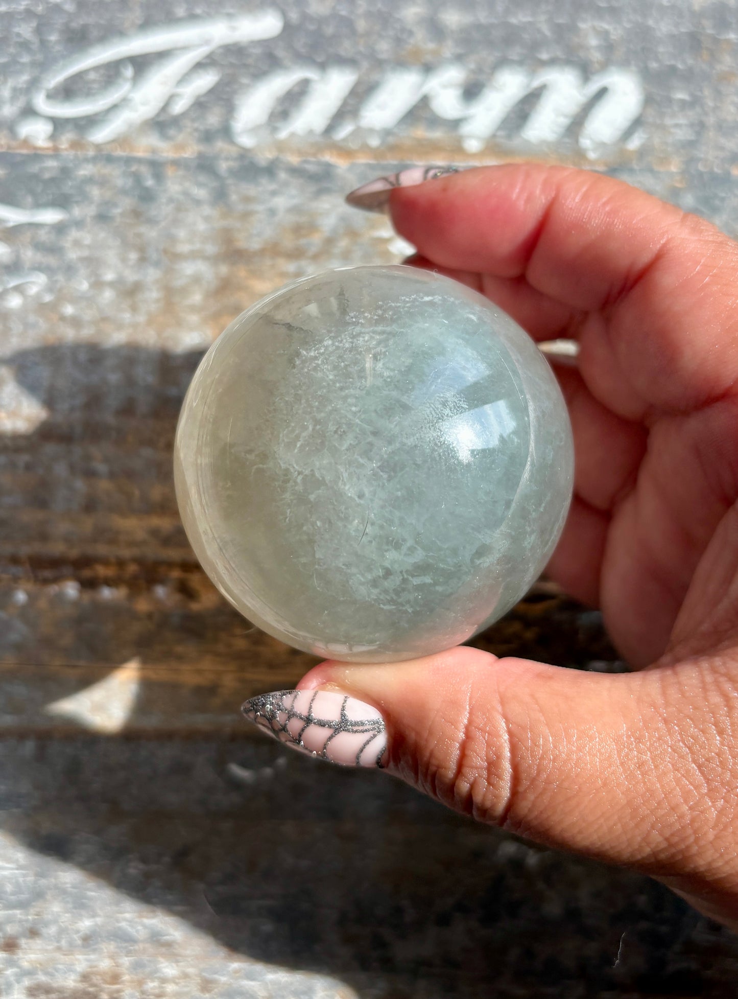 Gorgeous Mint Candy Fluorite Sphere | Opt I