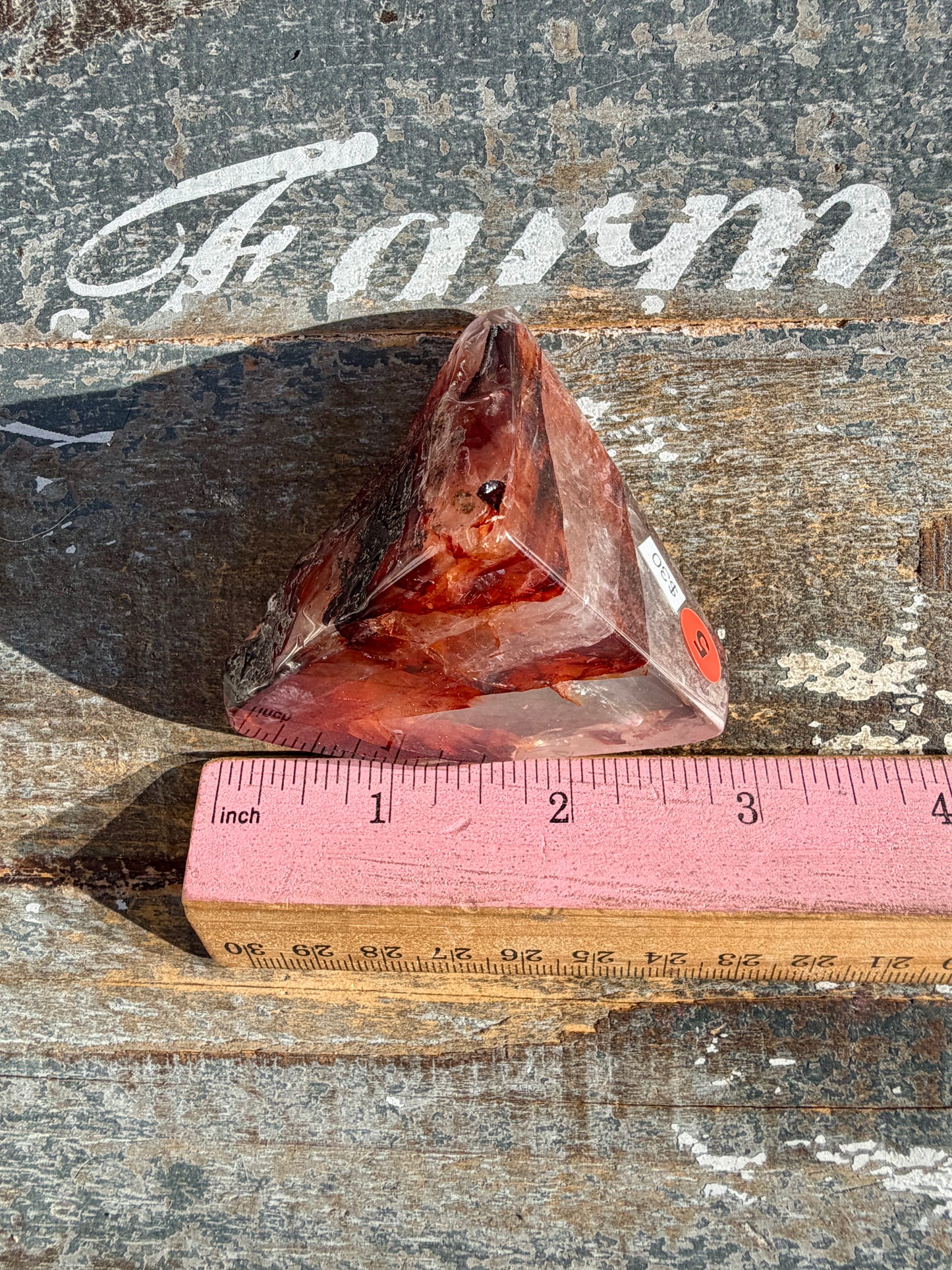 Gorgeous Fire Quartz Freeform Half Polish | Opt 5