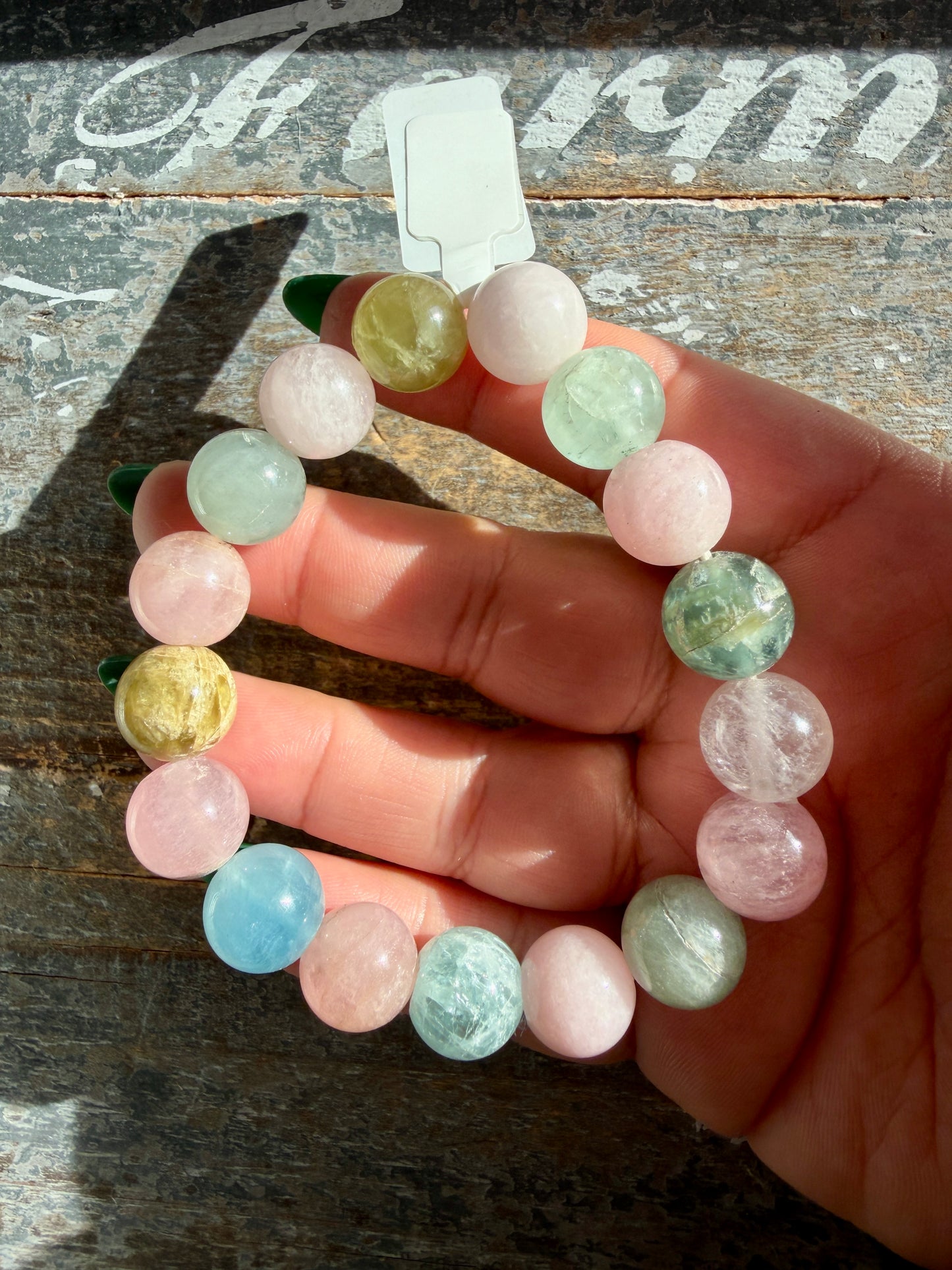 Gorgeous Morganite Bracelet | Opt E | Wrist Size 6.5" | 12MM