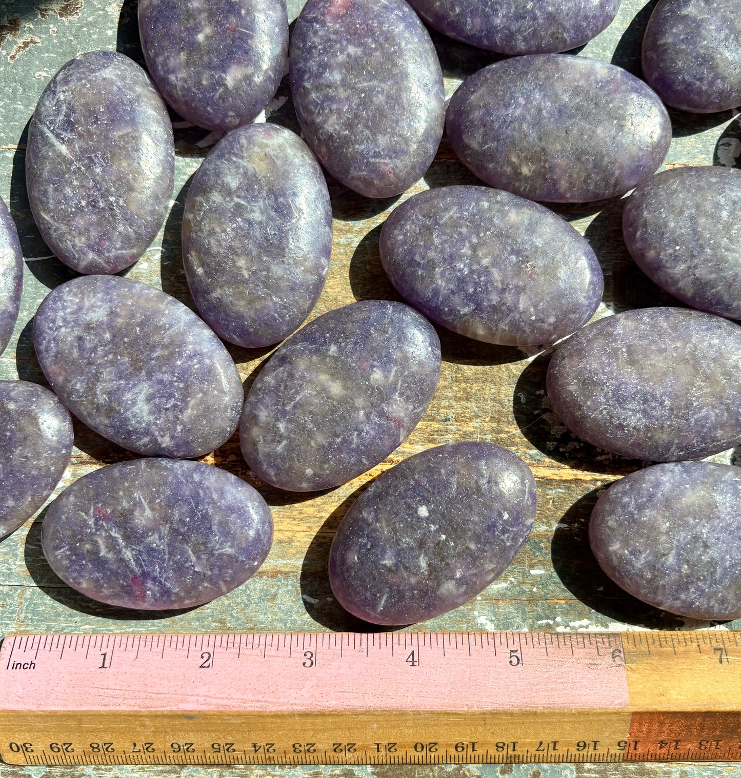 One (1) Lepidolite/Unicorn Stone Palm Stone | Intuitively Chosen