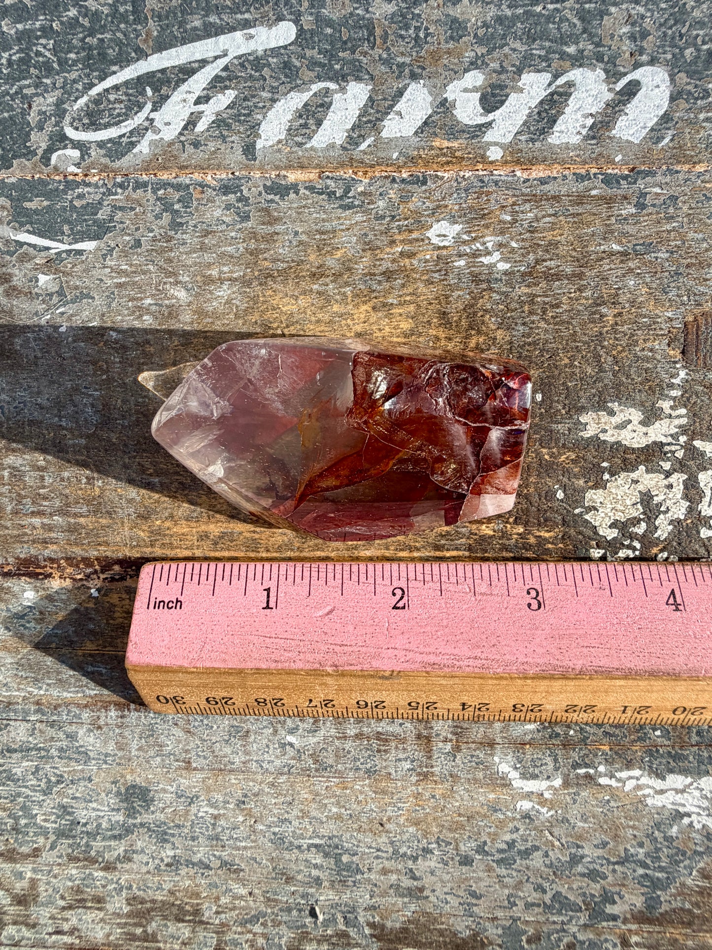 Gorgeous Fire Quartz Freeform Half Polish | Opt 23