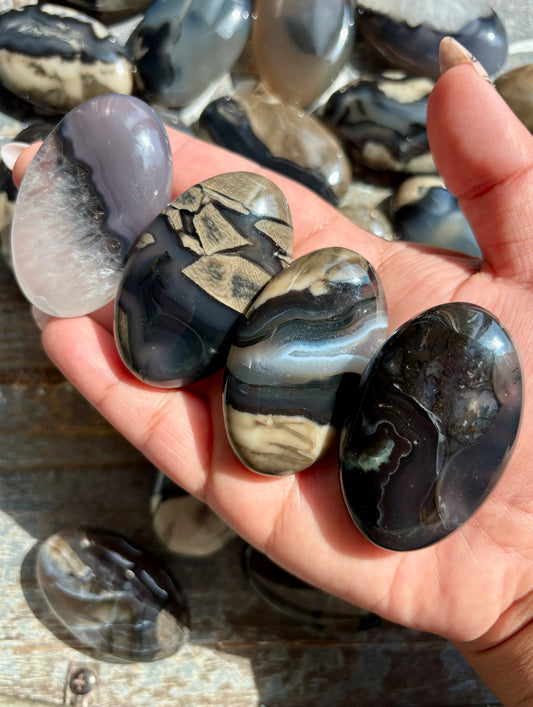 One (1) Volcano Agate Palm Stone | Intuitively Chosen
