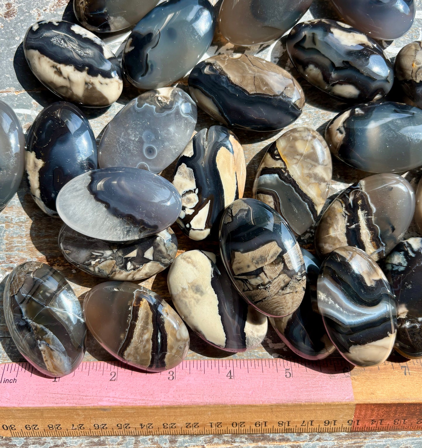 One (1) Volcano Agate Palm Stone | Intuitively Chosen