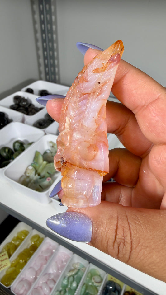Carnelian Feather Skull | Madagascar | Opt 66