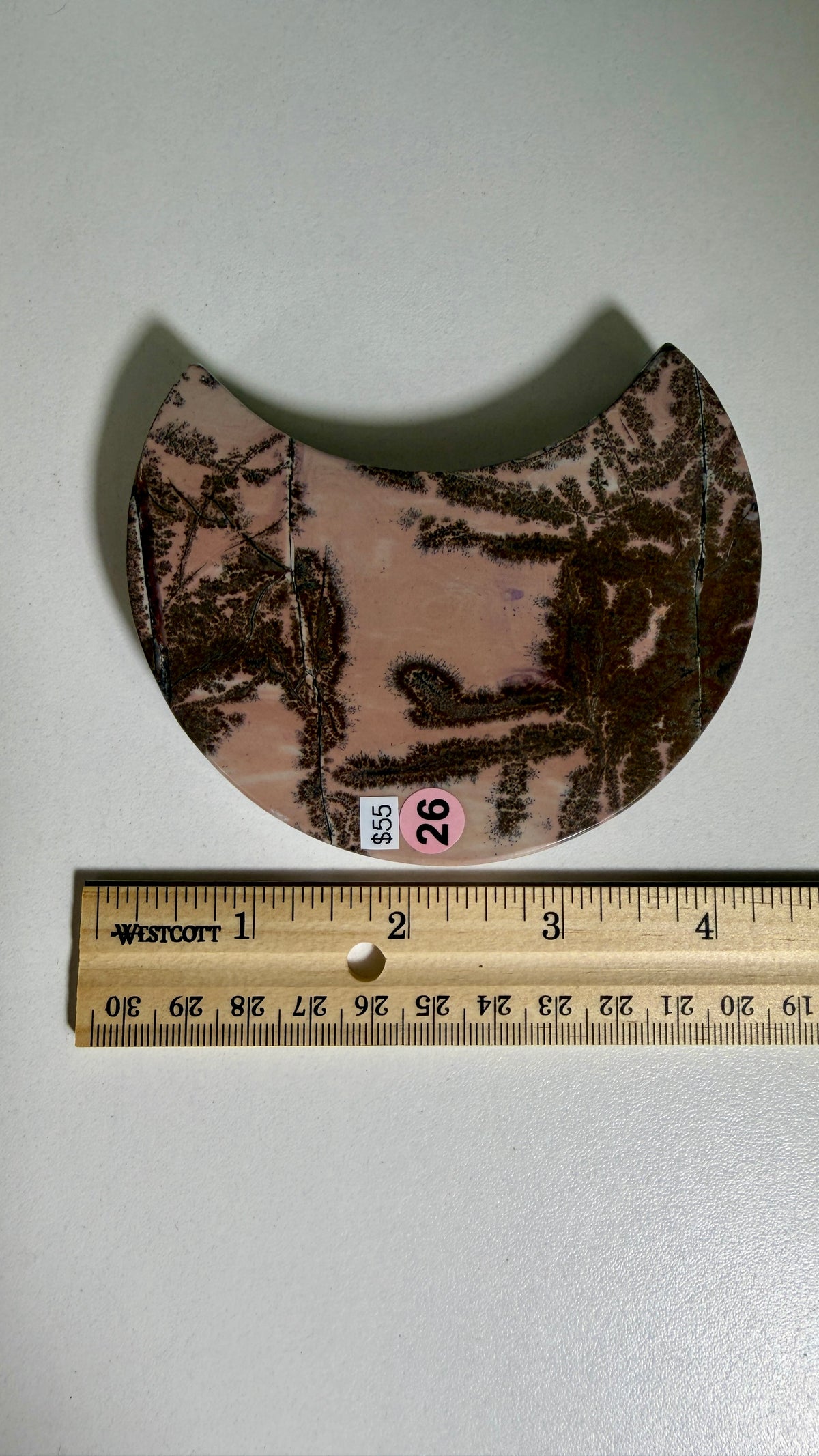 Gorgeous Picture Jasper Moon on Stand | Opt 26