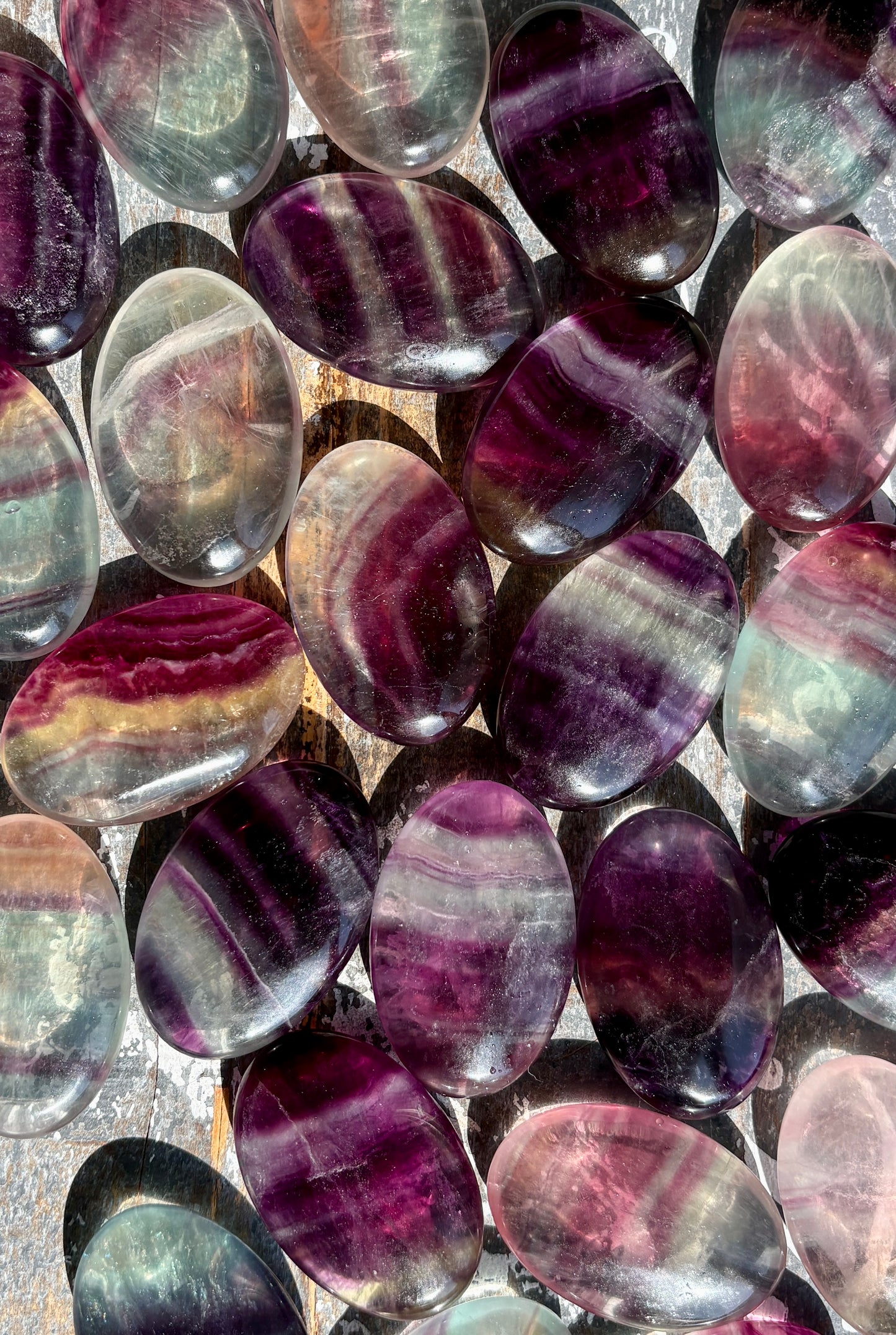 One (1) Candy Fluorite Stone Palm Stone | Intuitively Chosen