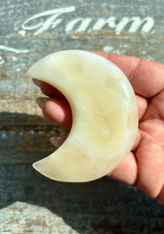Gorgeous Agate Moon From Brazil | Opt G