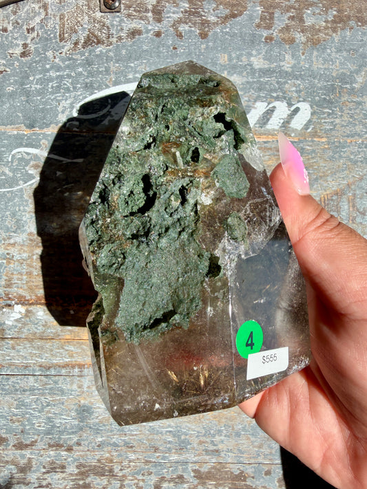 Gorgeous Himalayan Quartz with Chlorite & Rutile | India | Opt 4