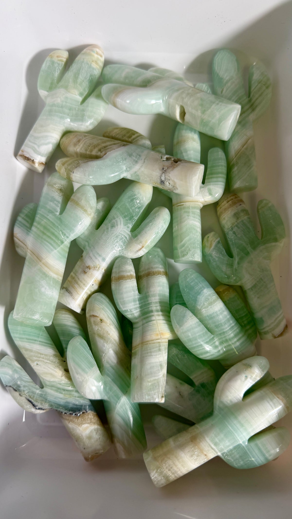 One (1) Caribbean Calcite Cactus Carving | Intuitively Chosen