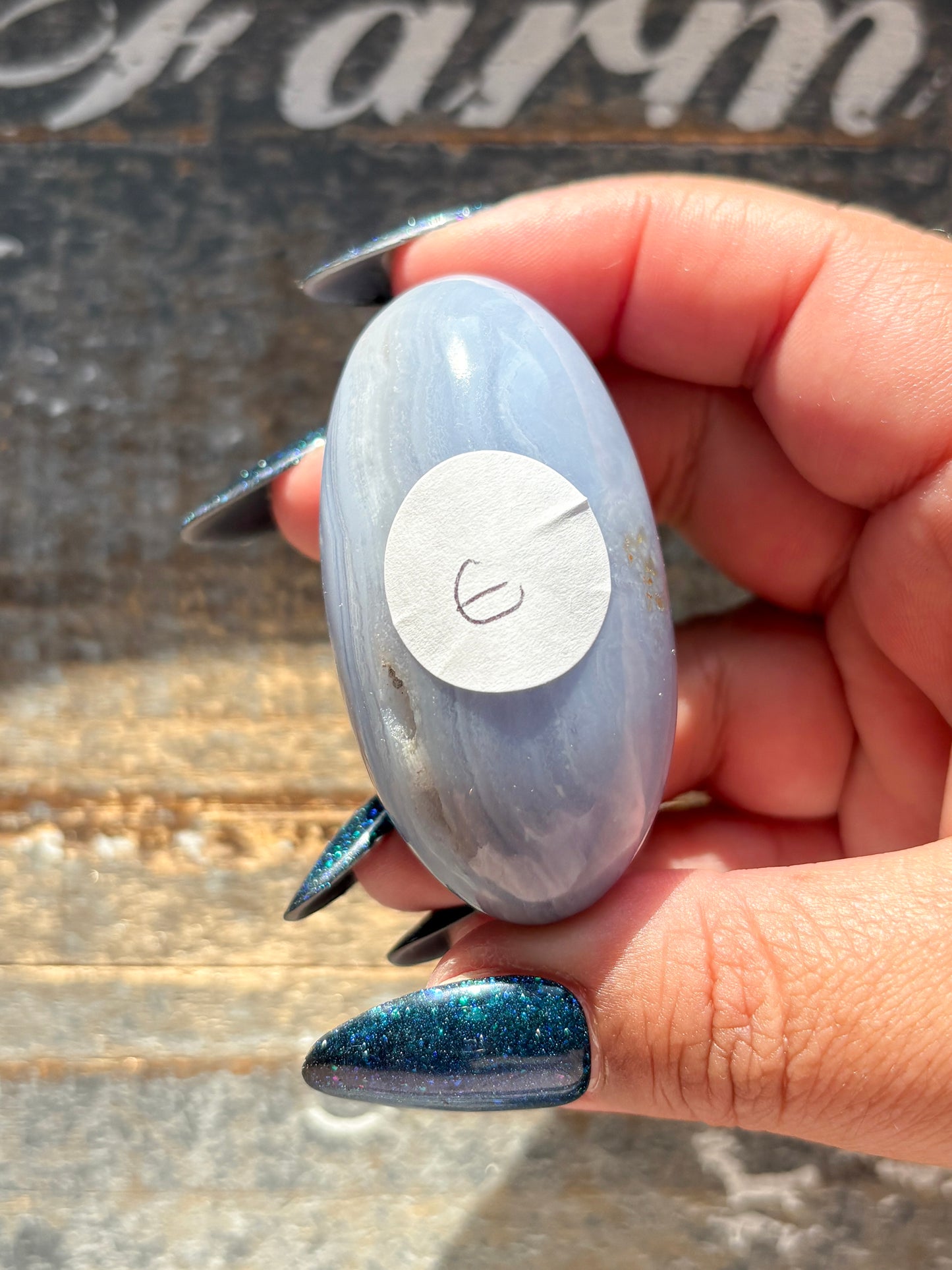 Gorgeous Blue Lace Agate Shiva Hand Carved in India | E