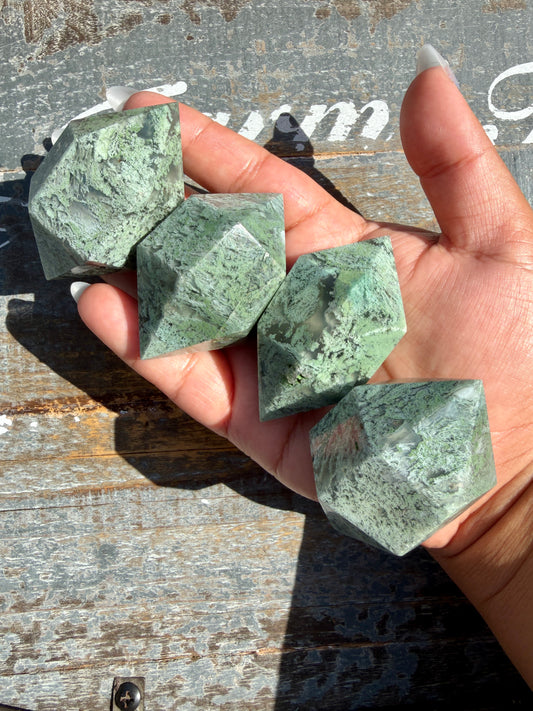 One (1) Moss Agate Mini Chunky Wand | Intuitively Chosen