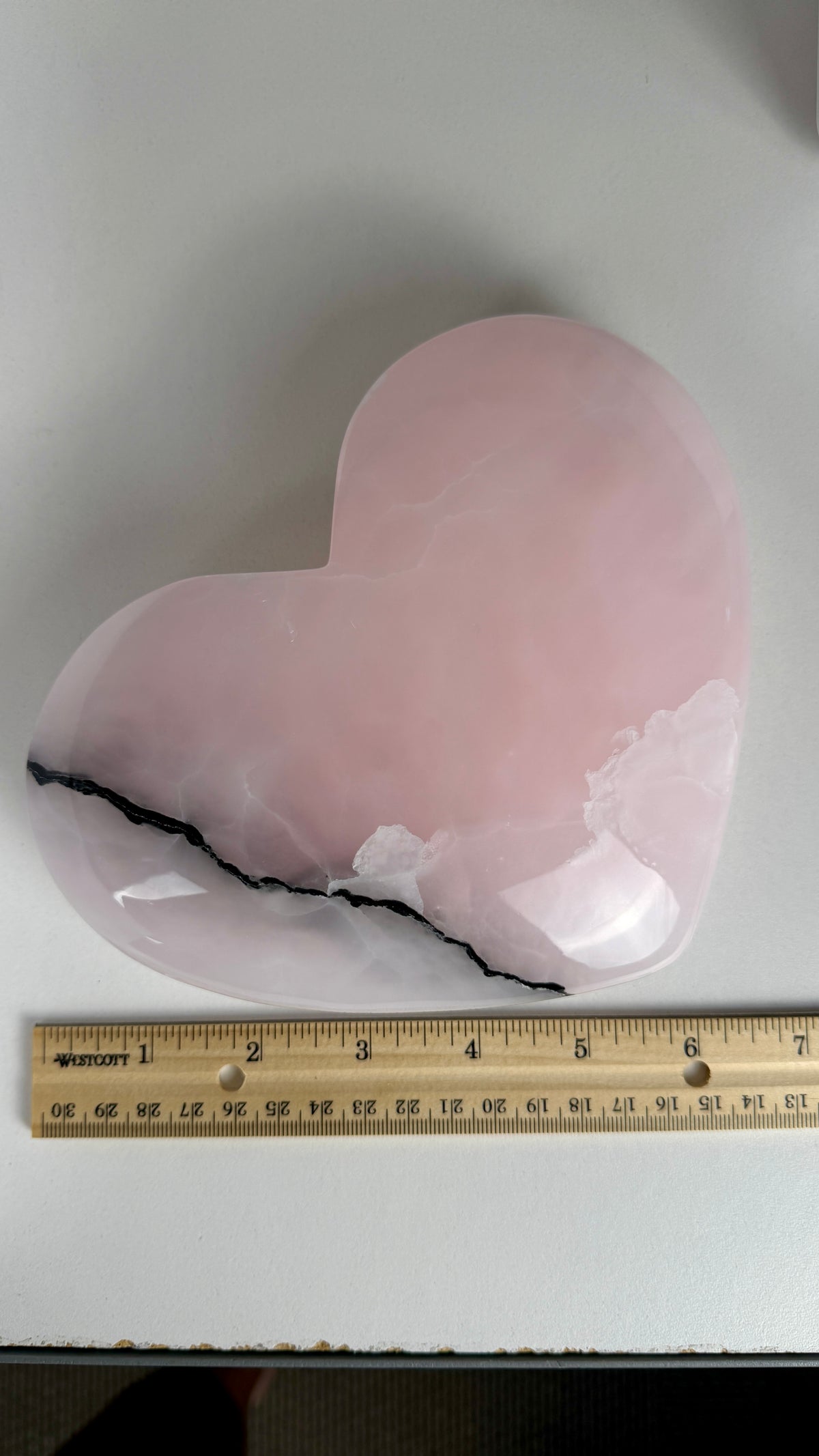 Gorgeous XL Smokey Pink Mango Heart (UV Reactive) | Opt 62