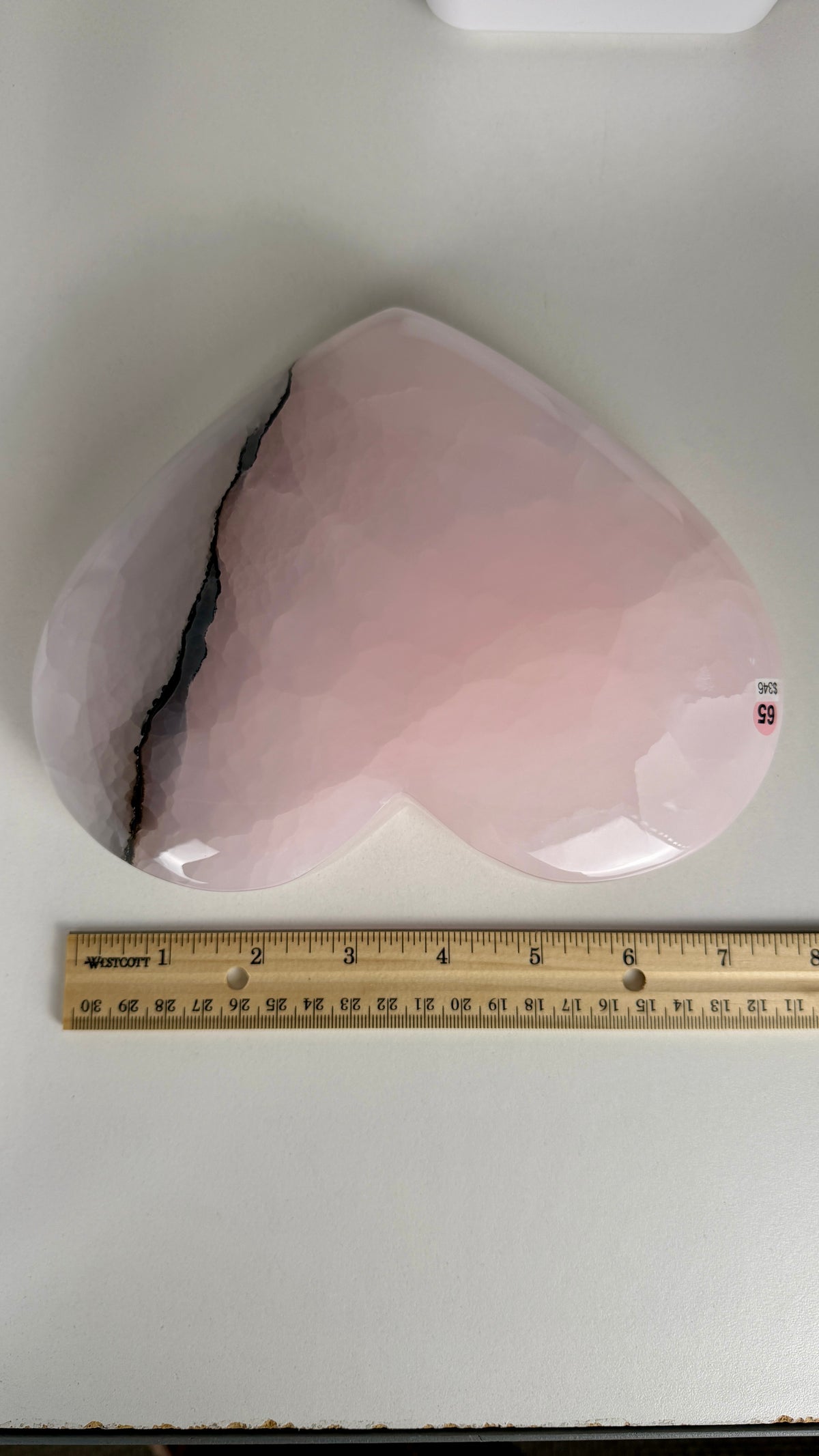 Gorgeous XL Smokey Pink Mango Heart (UV Reactive) | Opt 65