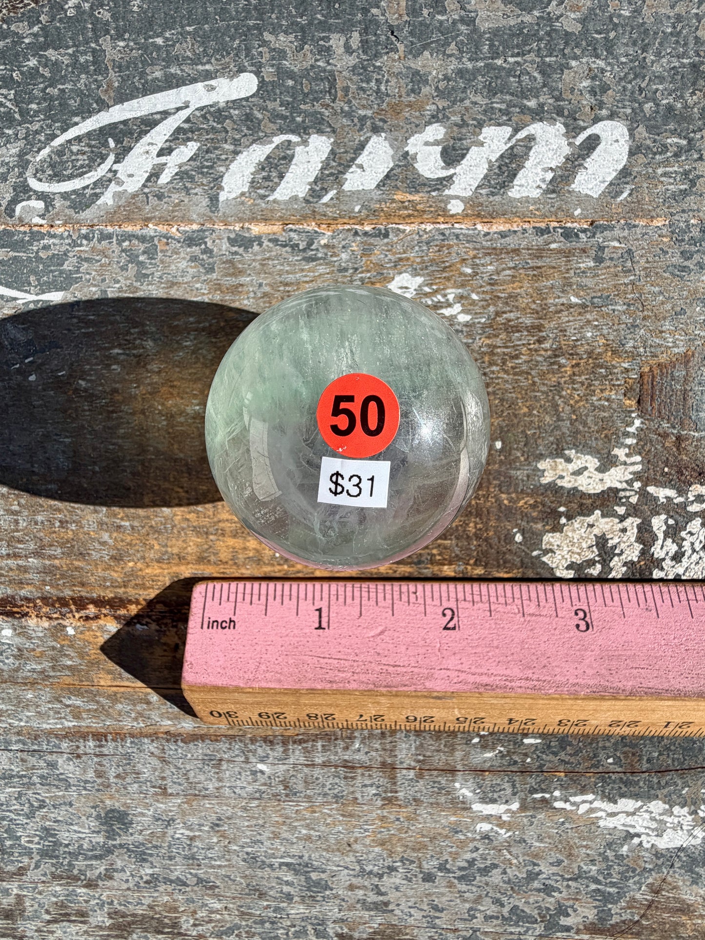 Gorgeous Stormy Water Fluorite Sphere | Opt 50