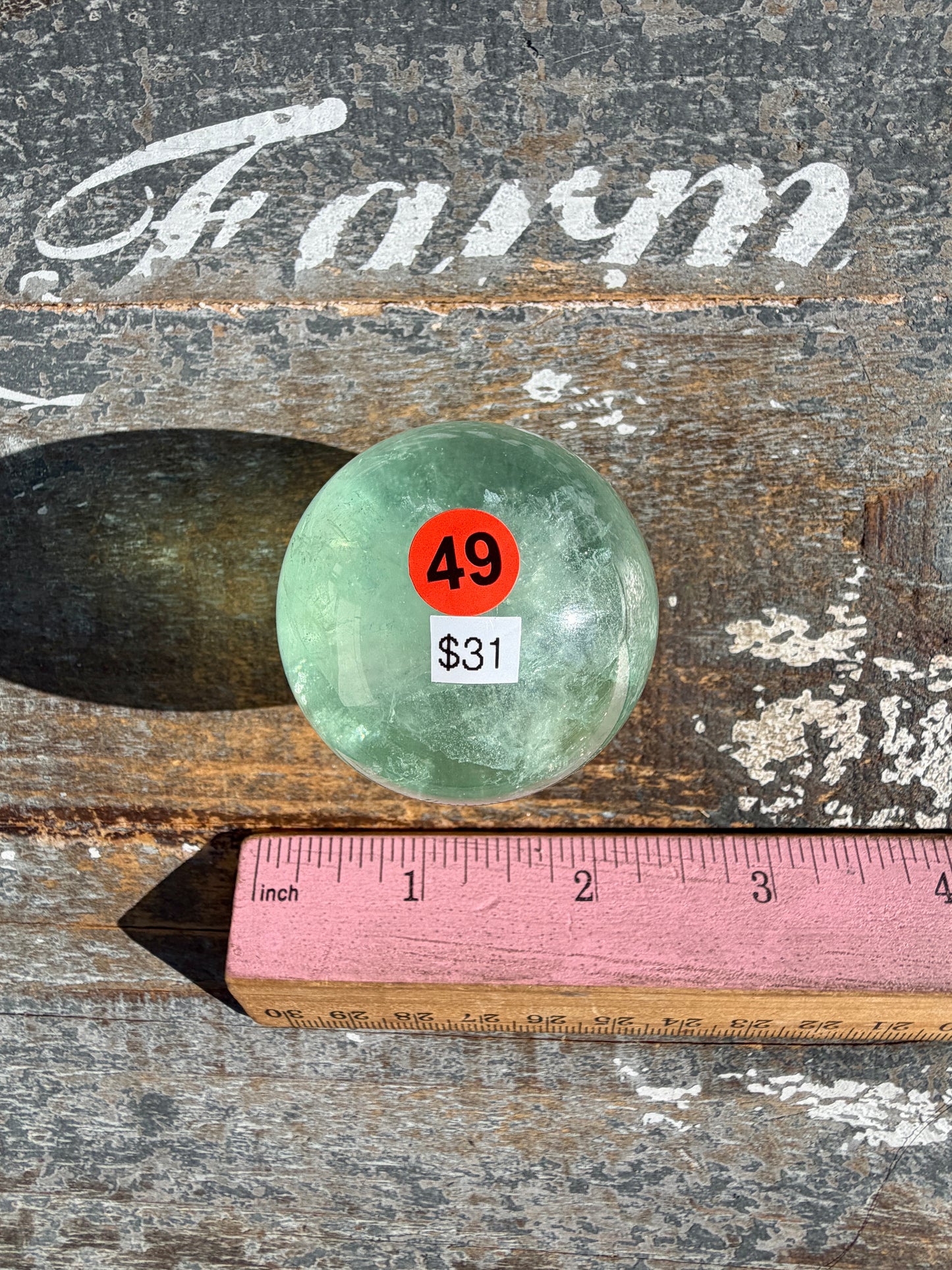 Gorgeous Stormy Water Fluorite Sphere | Opt 49
