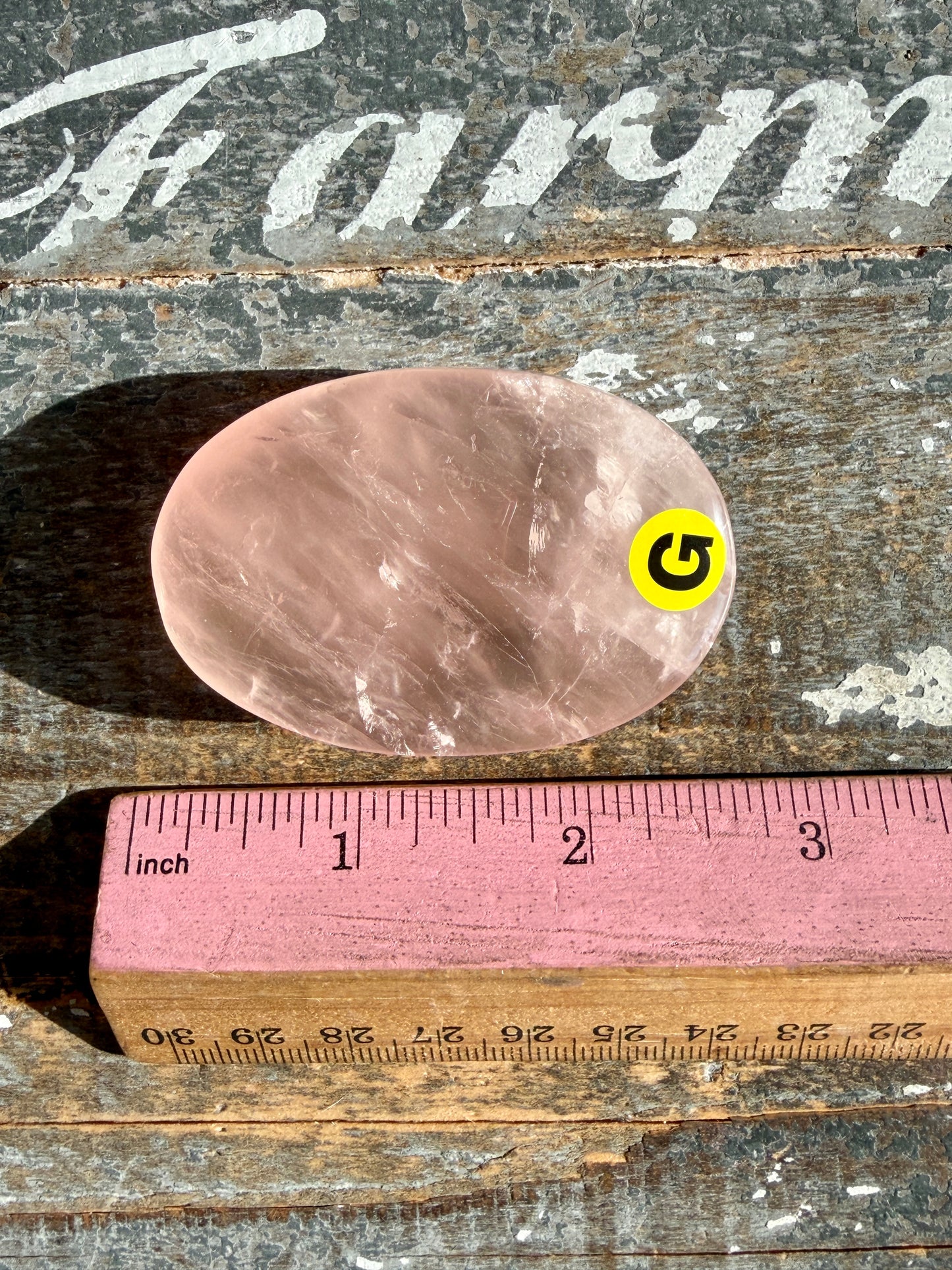 Gorgeous Rose Quartz Palm Stone | Opt G
