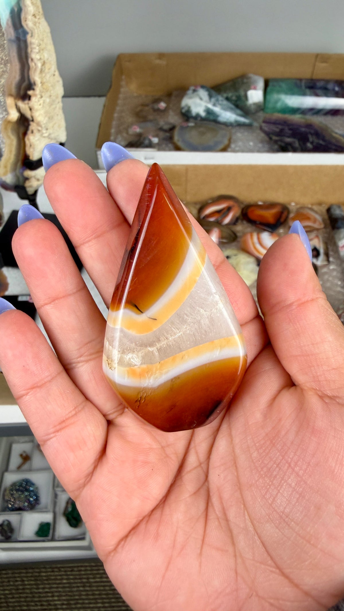 Gorgeous Banded Agate Tear Drop | Opt 91