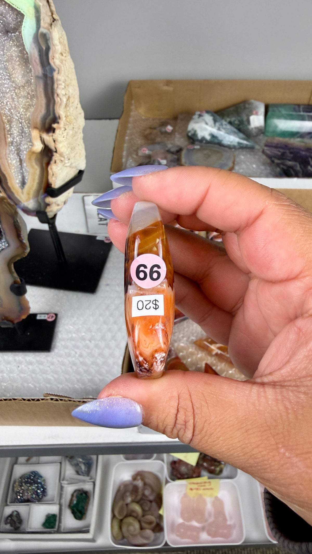 Gorgeous Banded Agate Heart | Opt 66