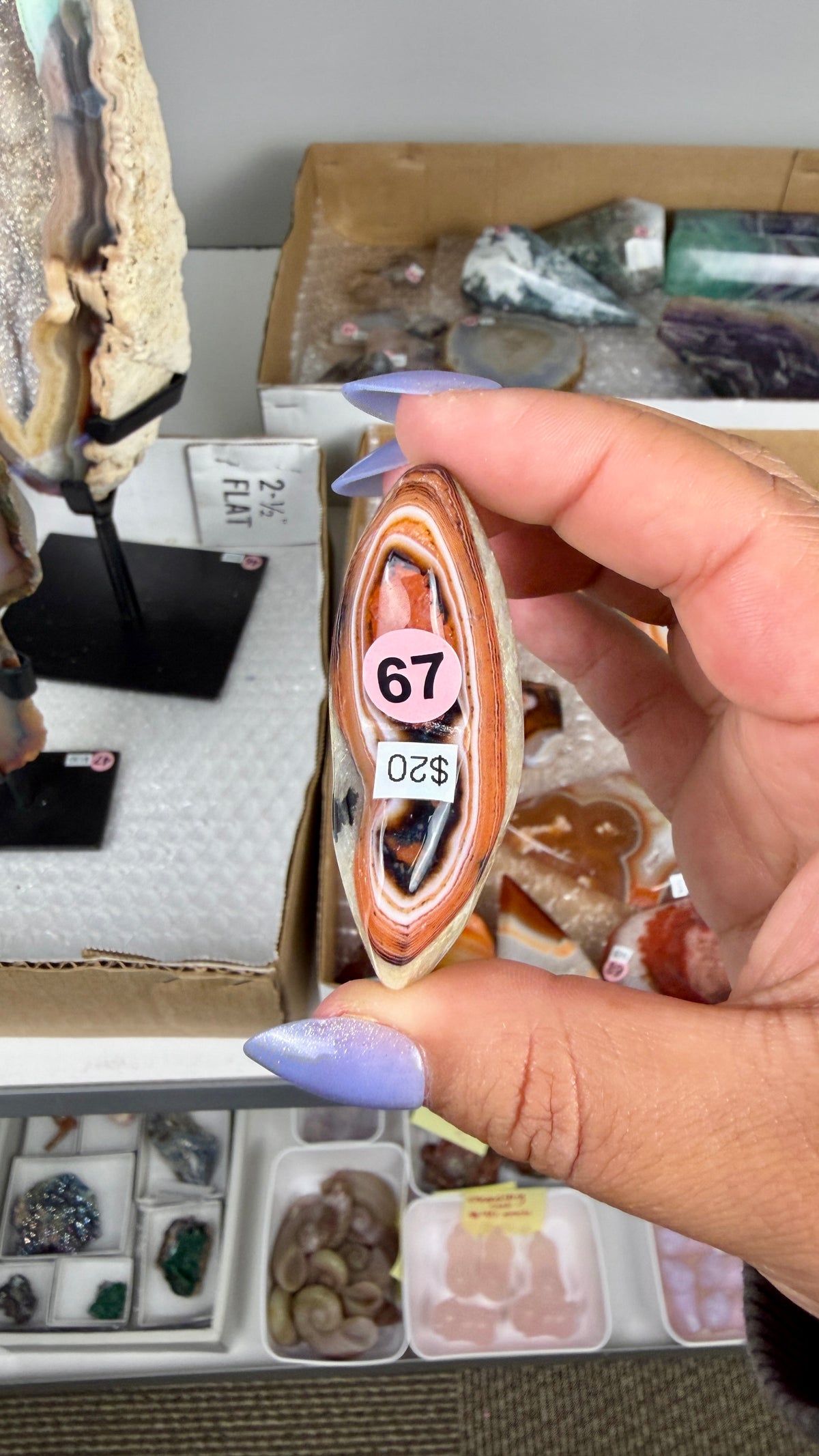 Gorgeous Banded Agate Heart | Opt 67