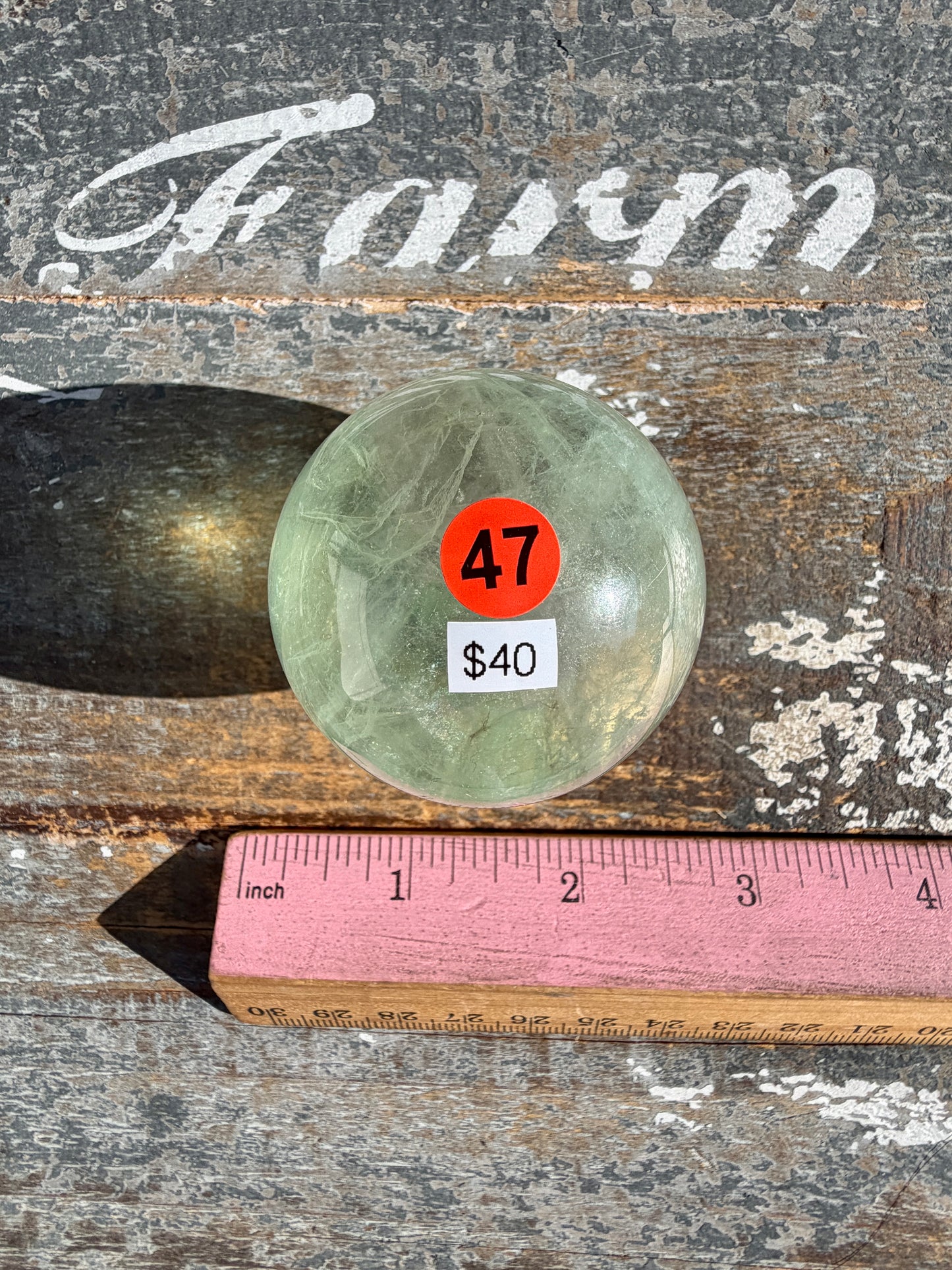 Gorgeous Stormy Water Fluorite Sphere | Opt 47