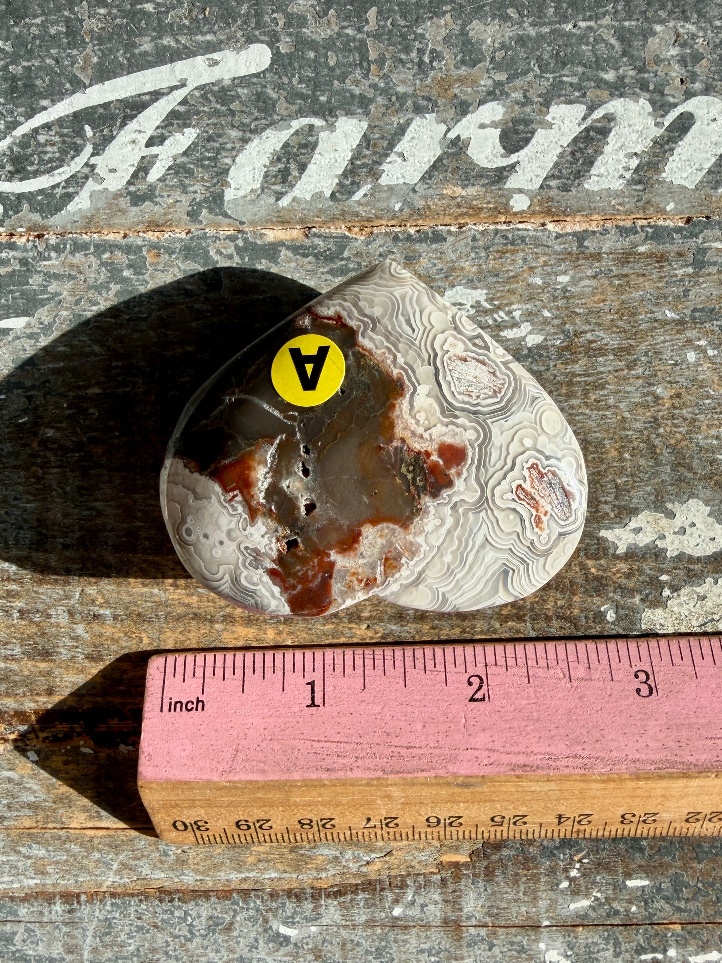 Gorgeous Crazy Lace Agate Heart | Opt A