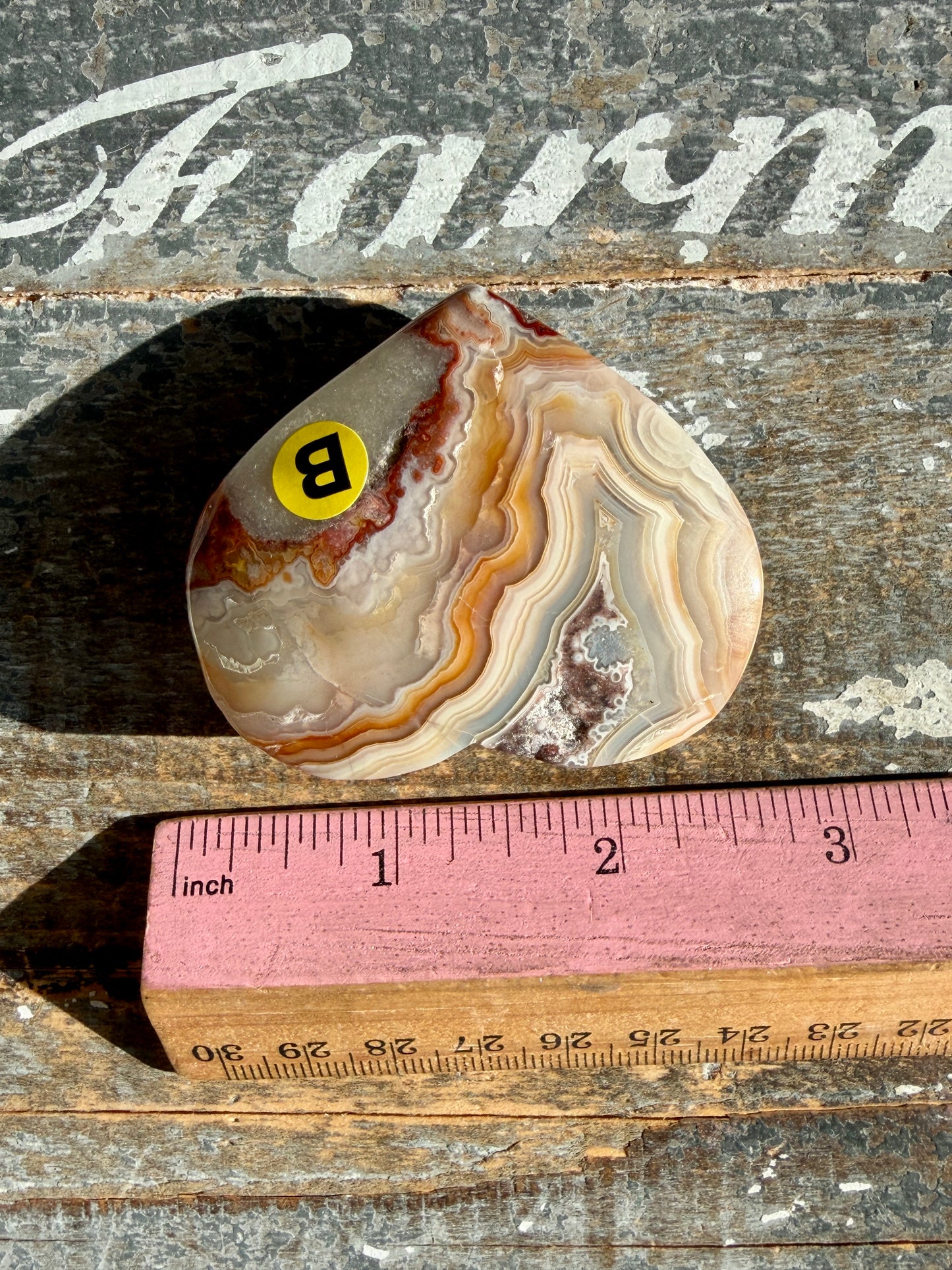 Gorgeous Crazy Lace Agate Heart | Opt B