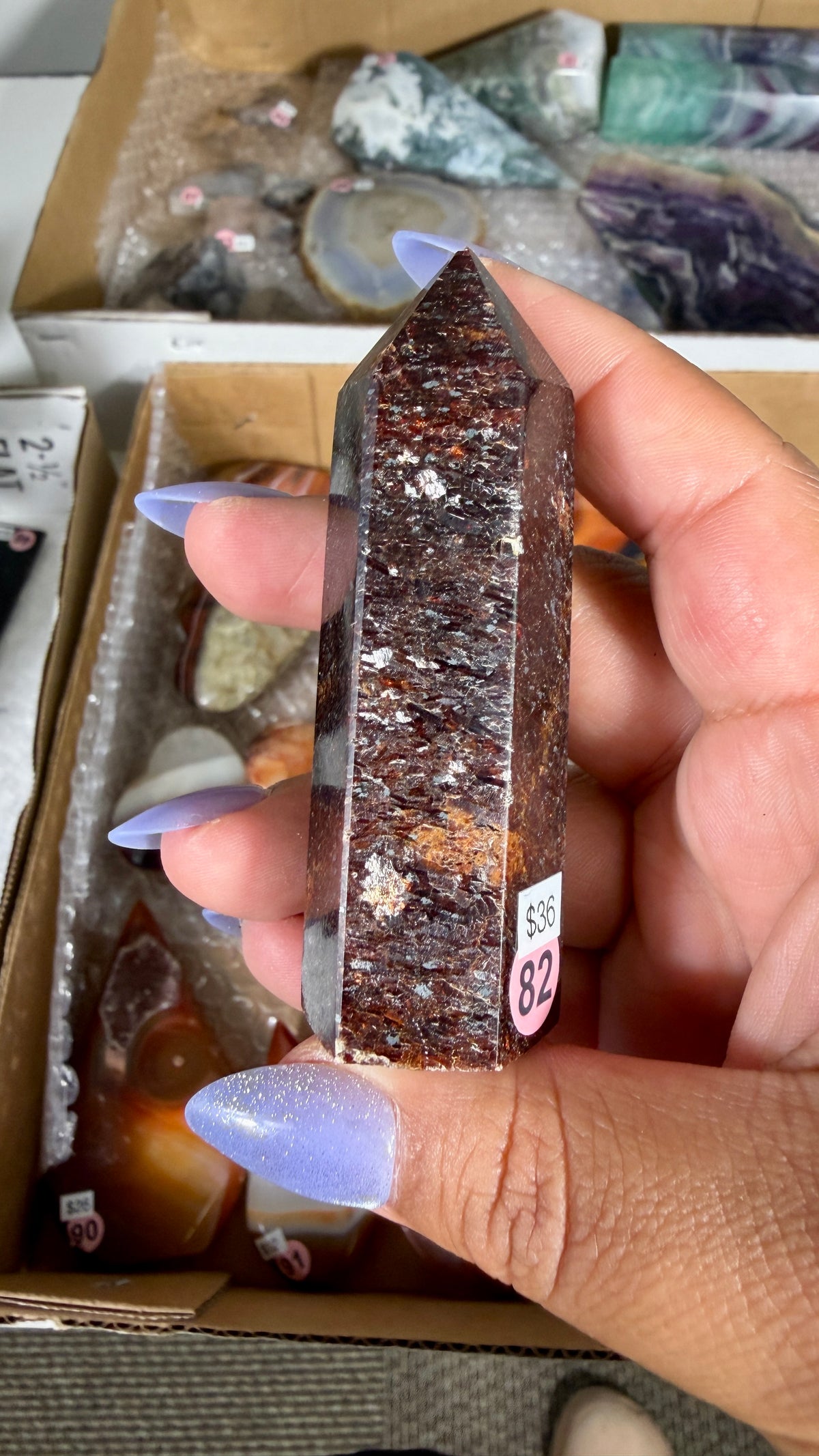 Gorgeous Maroon Iolite Tower | Opt 82