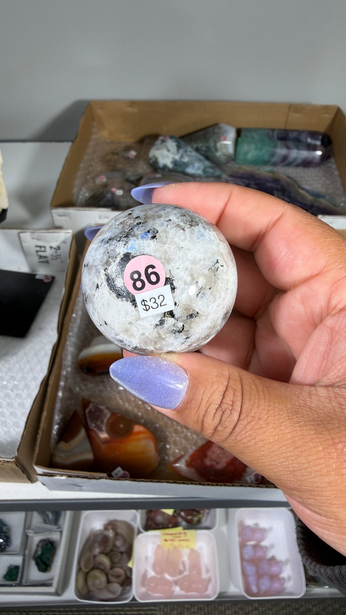 Gorgeous Rainbow Moonstone Sphere | Opt 86