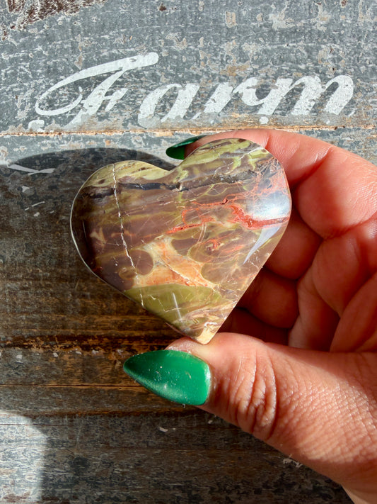 Unique Money Agate Heart | Opt S