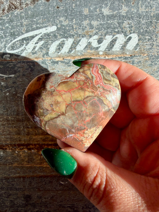 Unique Money Agate Heart | Opt R