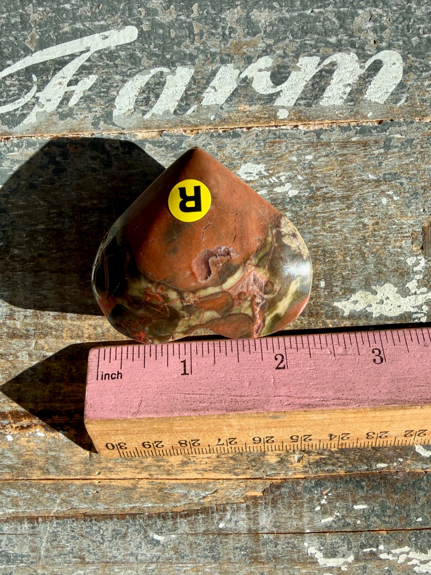 Unique Money Agate Heart | Opt R