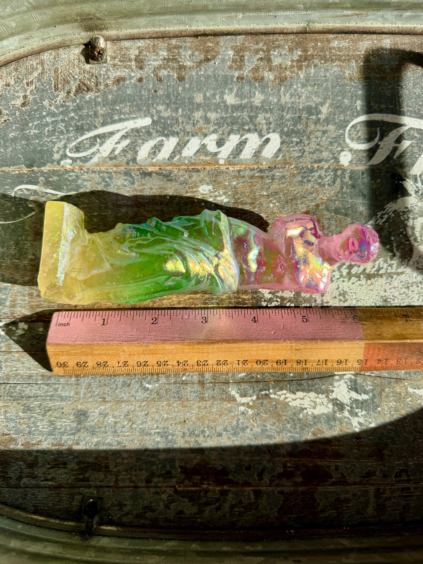 Gorgeous Aura Clear Quartz Aphrodite Carving | Opt K