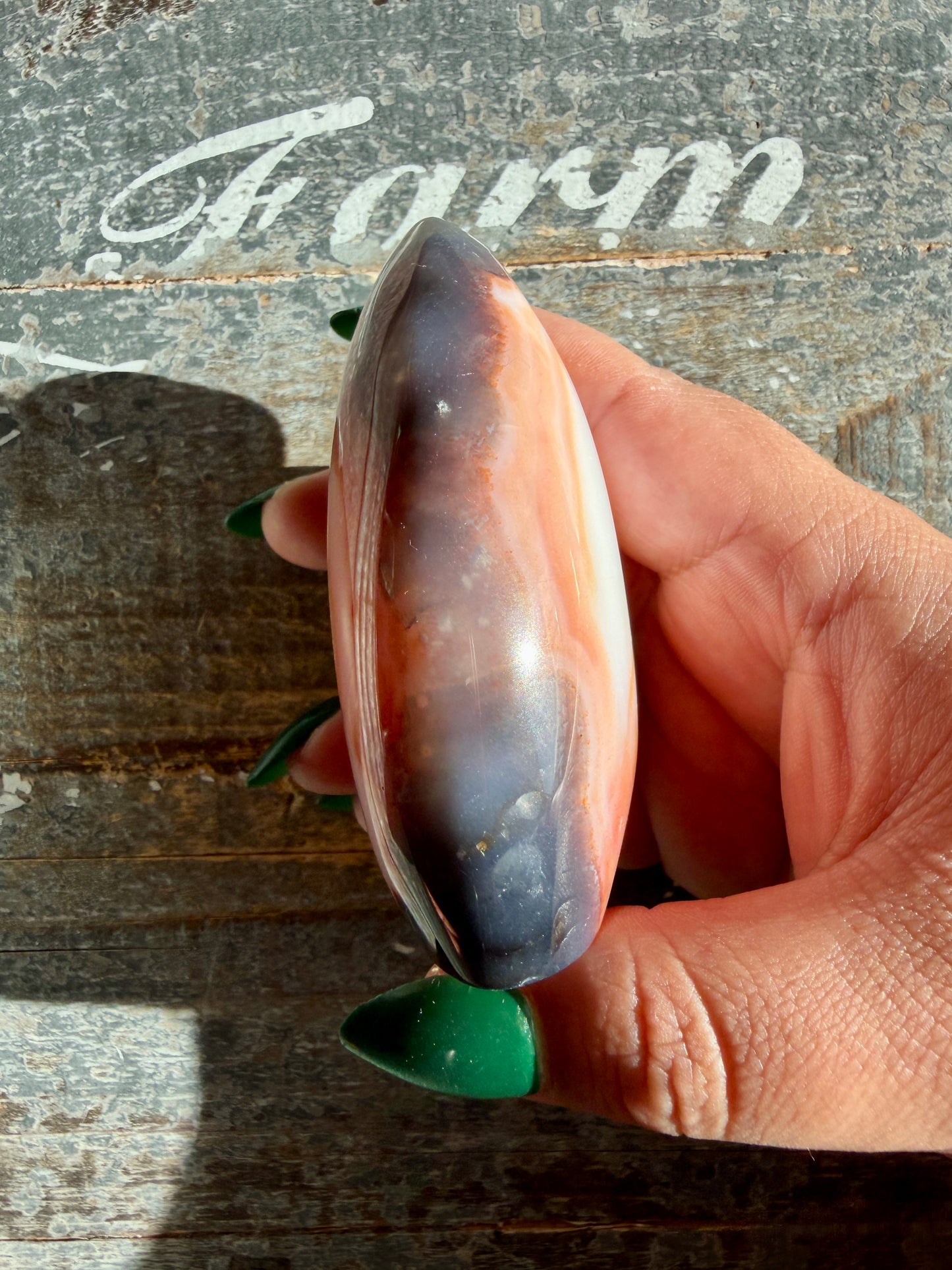 Gorgeous Carnelian + Orca Agate Flame | Opt Z