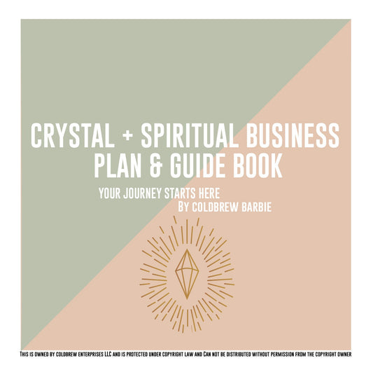 CRYSTAL + Spiritual BUSINESS  Plan & Work Book | Digital Download