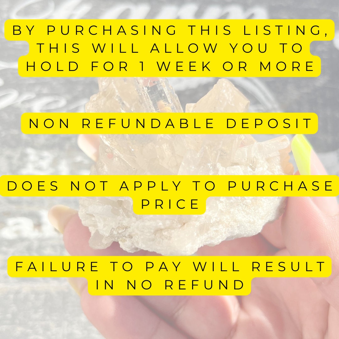 RESERVE A CRYSTAL! Put a special crystal on hold until you can PAY! No refunds or cancellations allowed!