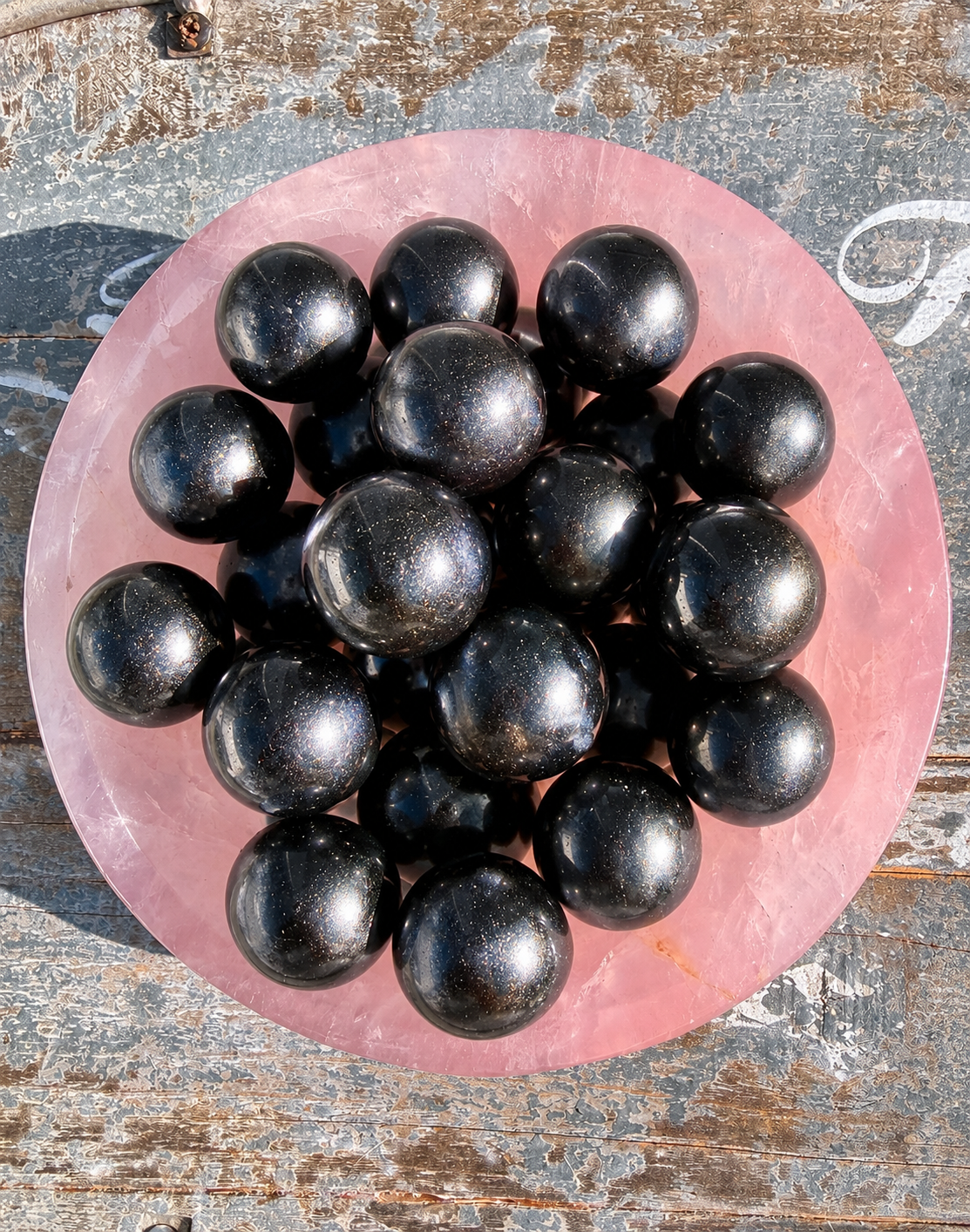 One (1) Silver Sheen Mini Sphere | Mexico | Intuitively Chosen (25mm)